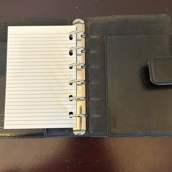 Fendi black 6 ring agenda with Fendi pencil! Authentic ! Silver hardware! - Picture 6 of 10